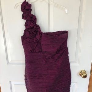 Gorgeous!!! Burgundy/Purple flower detail dress!